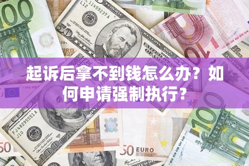 武汉起诉后拿不到钱怎么办？如何申请强制执行？