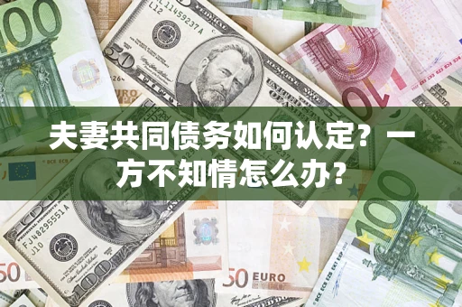 武汉夫妻共同债务如何认定？一方不知情怎么办？