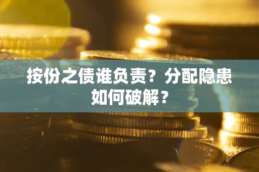 武汉按份之债谁负责？分配隐患如何破解？