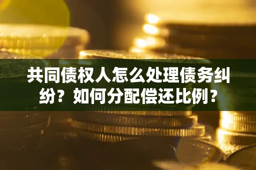 武汉共同债权人怎么处理债务纠纷？如何分配偿还比例？