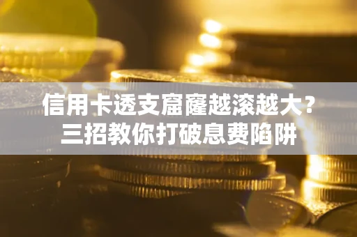 武汉信用卡透支窟窿越滚越大？三招教你打破息费陷阱