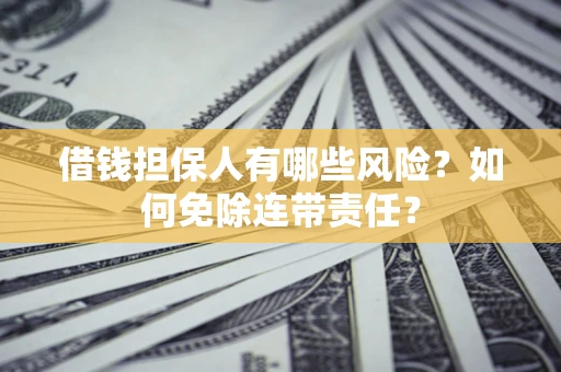 武汉借钱担保人有哪些风险？如何免除连带责任？