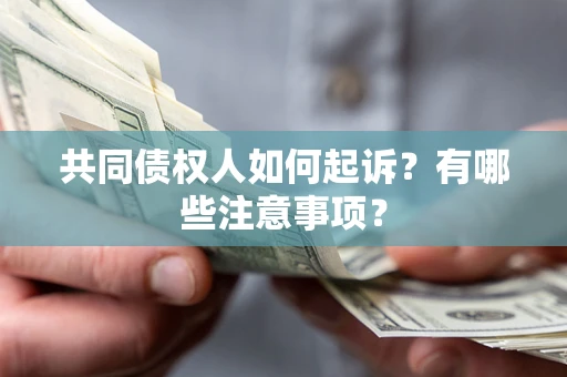 武汉共同债权人如何起诉？有哪些注意事项？